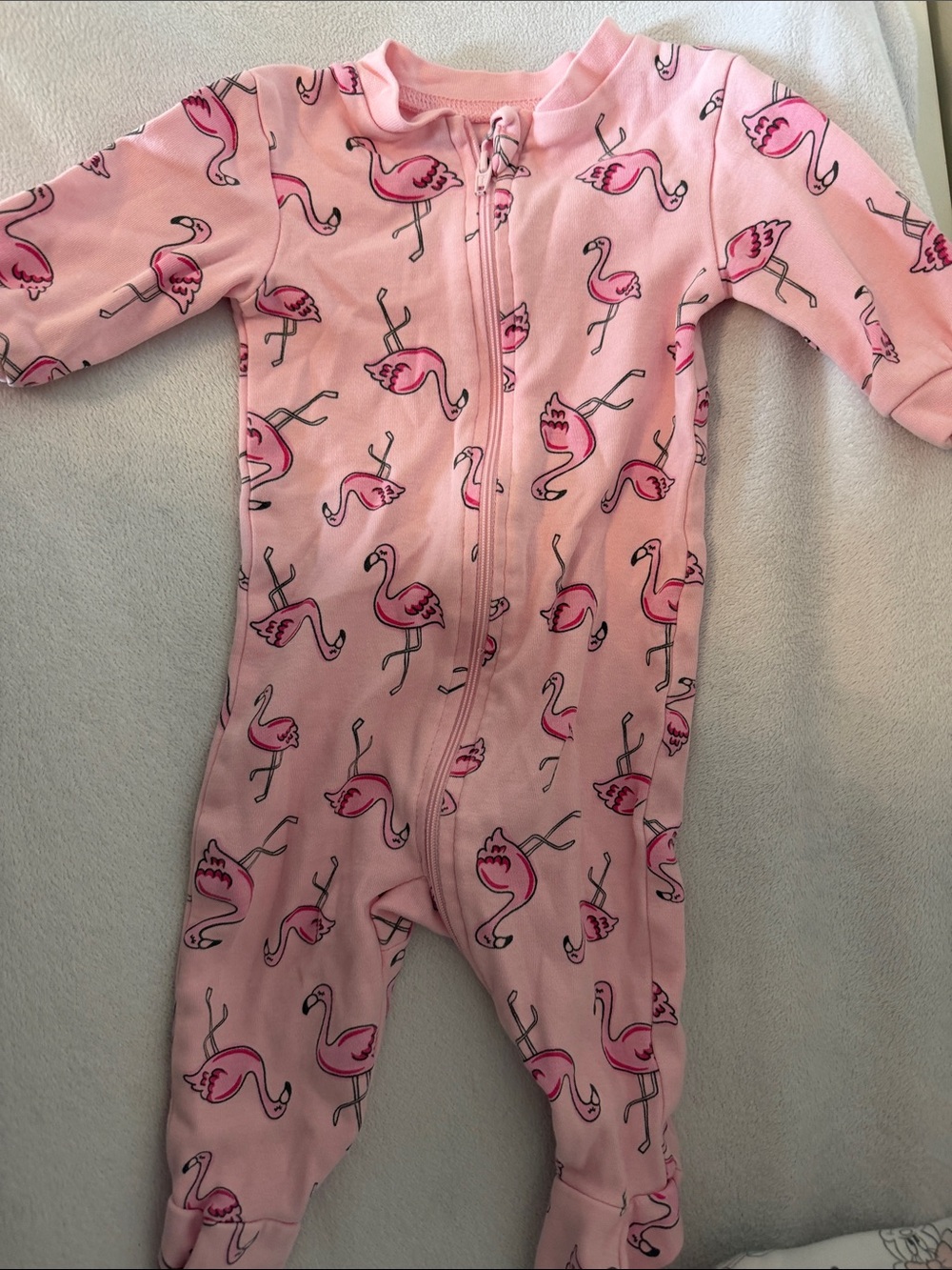 George Pink Flamingo Footed One-Piece Pajama